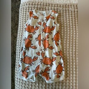 Carter's Sleeveless Crab Print Romper
